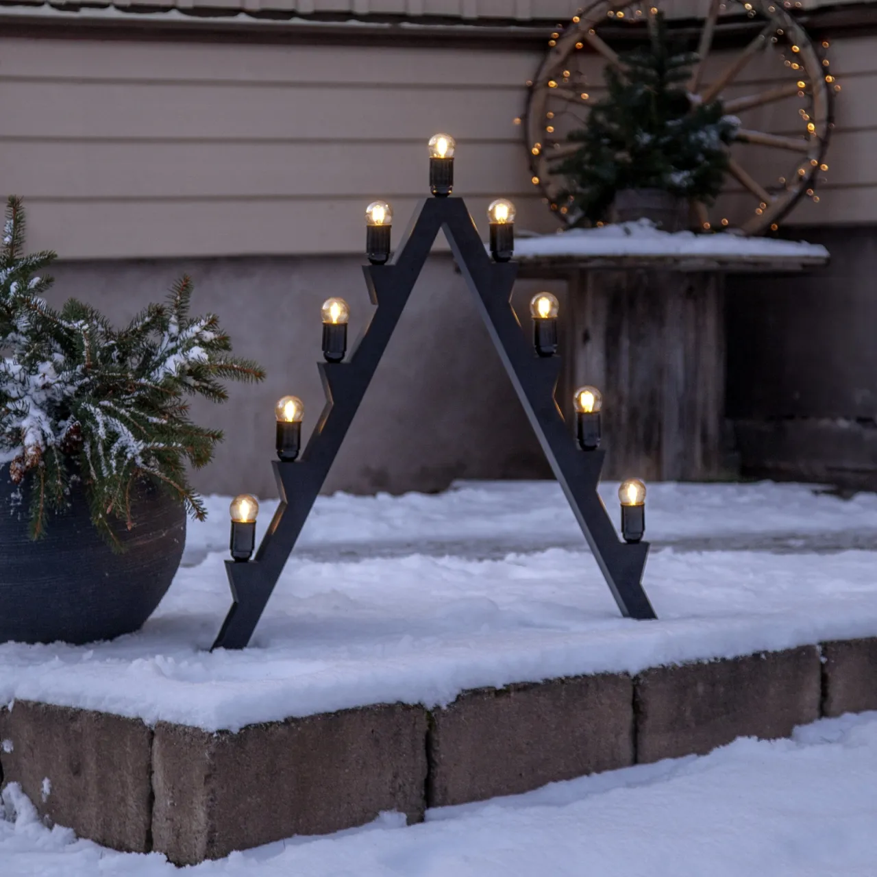 Elljusstake Max Svart Utebelysning|Julbelysning
