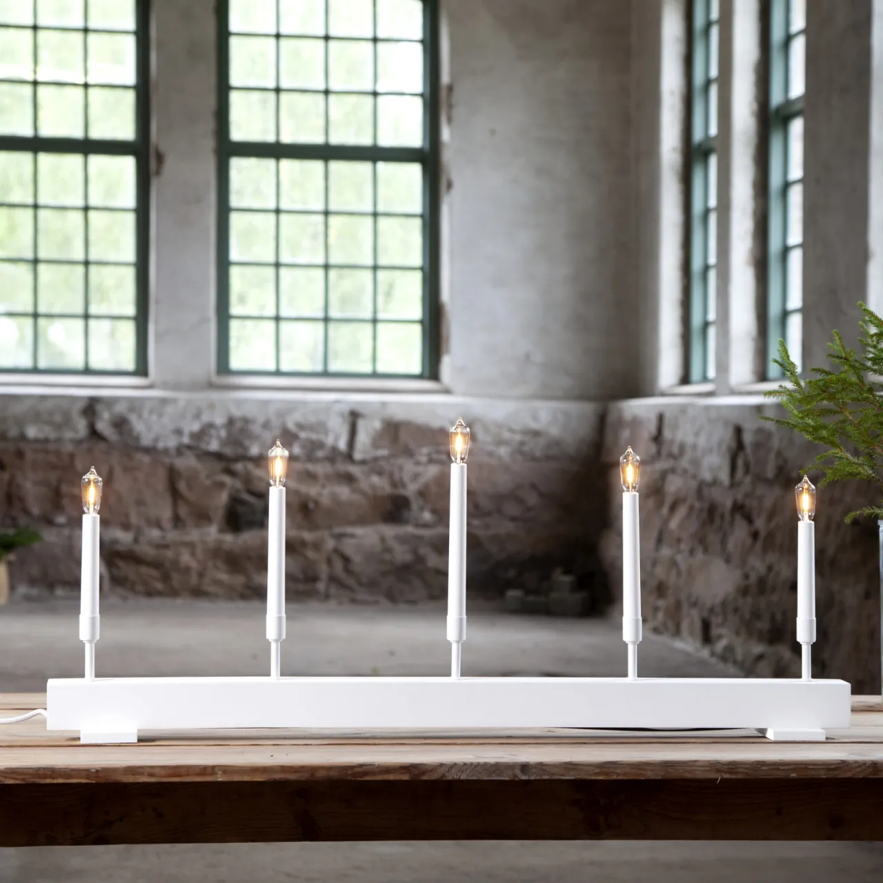 New Elljusstake Storm vit Julbelysning|Novent