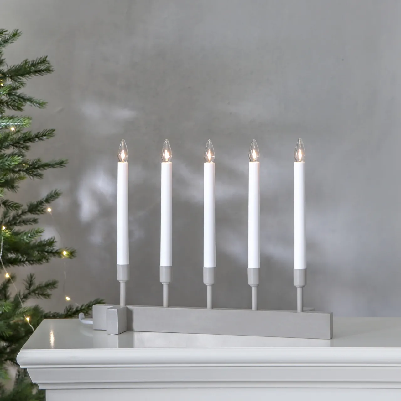 New Elljustake Vind Grå Julbelysning|Novent