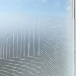 Clearance Fönstermönster Patchwork Frost Vit Insynsskydd