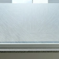 Clearance Fönstermönster Patchwork Frost Vit Insynsskydd