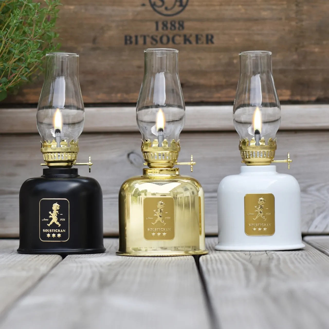 Online Fotogenlampa Svart/guld Ljusstakar & Lyktor|Julklappstips