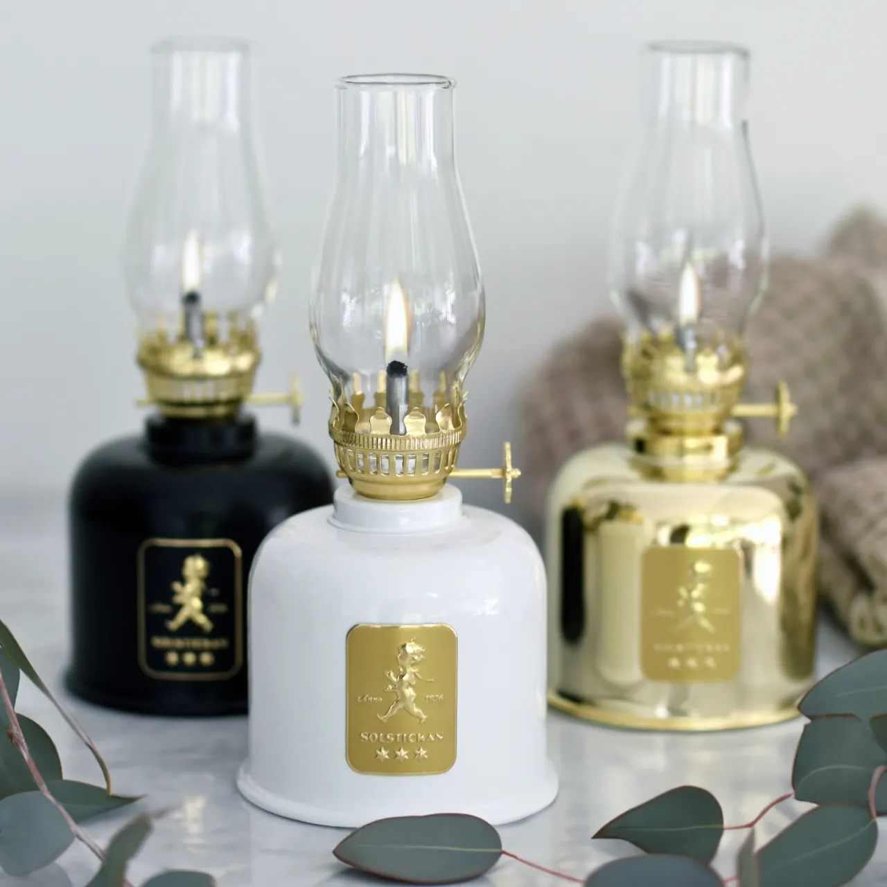 Online Fotogenlampa Vit/guld Ljusstakar & Lyktor|Adventspresenter