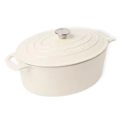 Hot Gjutjärnsgryta oval 6L Cream Tillagning & Redskap|Köksinredning