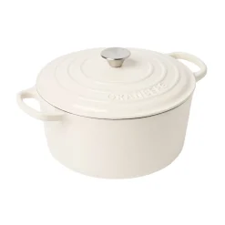 Best Gjutjärnsgryta rund 6,3L Creme Tillagning & Redskap|Gjutjärnsgrytor