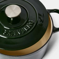 Clearance Gjutjärnsgryta rund 4L Grön Gjutjärnsgrytor