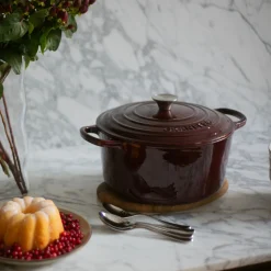 Discount Gjutjärnsgryta rund 4L Burgundy Gjutjärnsgrytor|Julklappstips