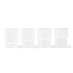 Best Glas Ripple 4-P 7x9cm Frostad Tekoppar|Kaffekoppar