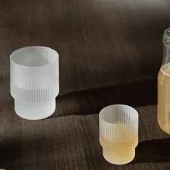 Best Glas Ripple 4-P 7x9cm Frostad Tekoppar|Kaffekoppar