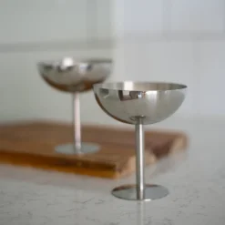 Discount Glasskål på fot Bistro Silver Dessertskålar|Sommarfavoriter