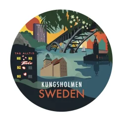 Outlet Glasunderlägg Stadsdelarna 6-pack Glasunderlägg