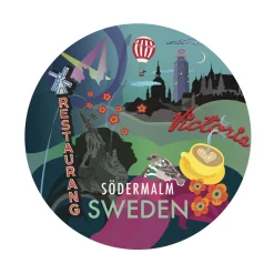 Outlet Glasunderlägg Stadsdelarna 6-pack Glasunderlägg