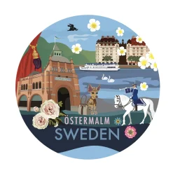 Outlet Glasunderlägg Stadsdelarna 6-pack Glasunderlägg