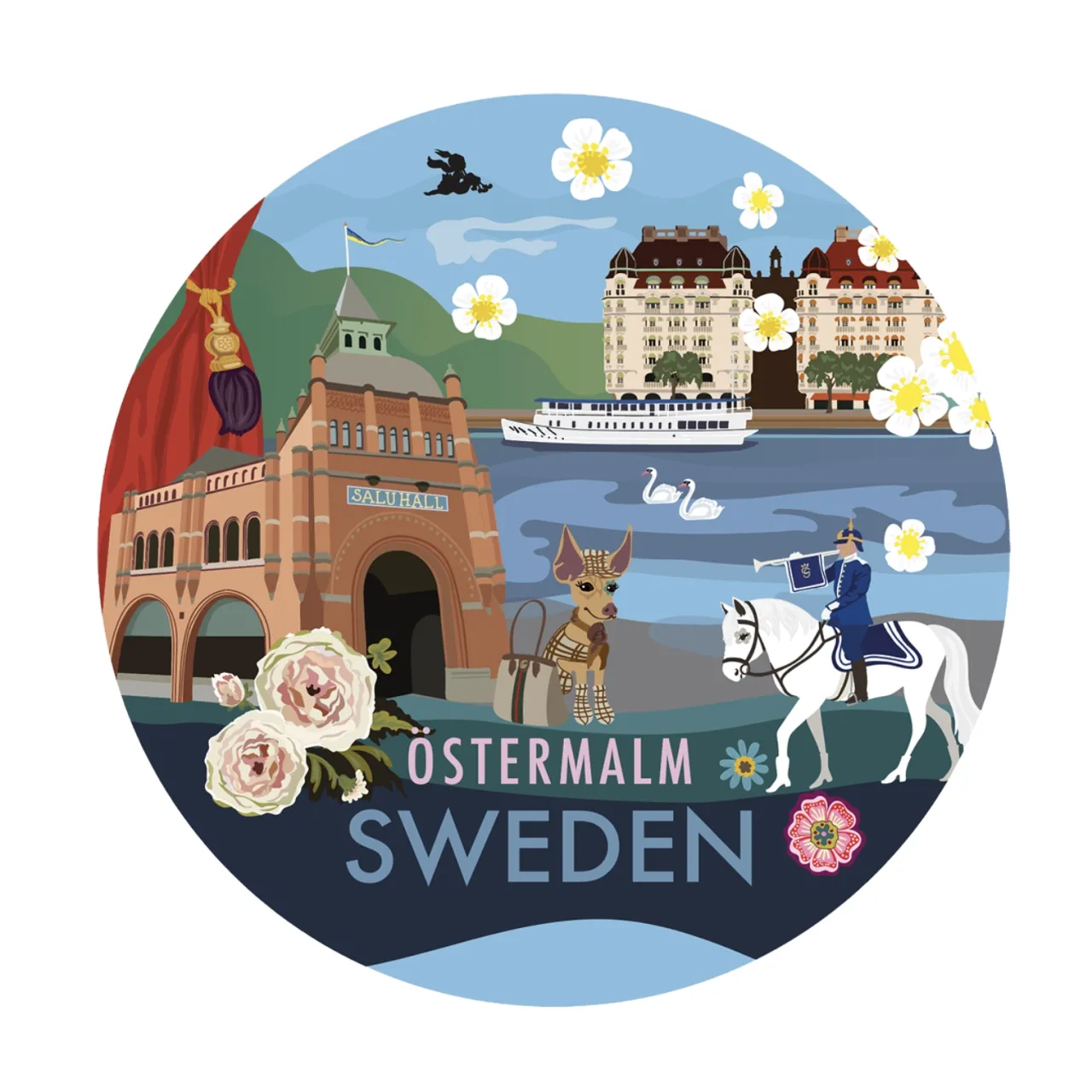 Outlet Glasunderlägg Stadsdelarna 6-pack Glasunderlägg