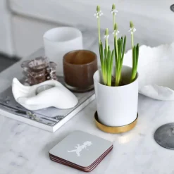 Best Glasunderlägg 10x10 cm, Grå, 4-pack Glasunderlägg|Köksinredning