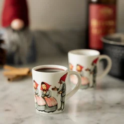 Glöggmugg Tomtefamiljen 2-p 10c Tekoppar|Kaffekoppar