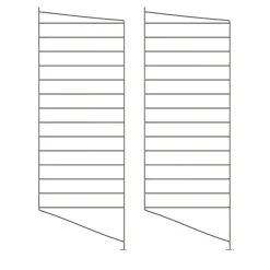 Golvgavel 85x30 2-p Mörkgrå String Gavlar