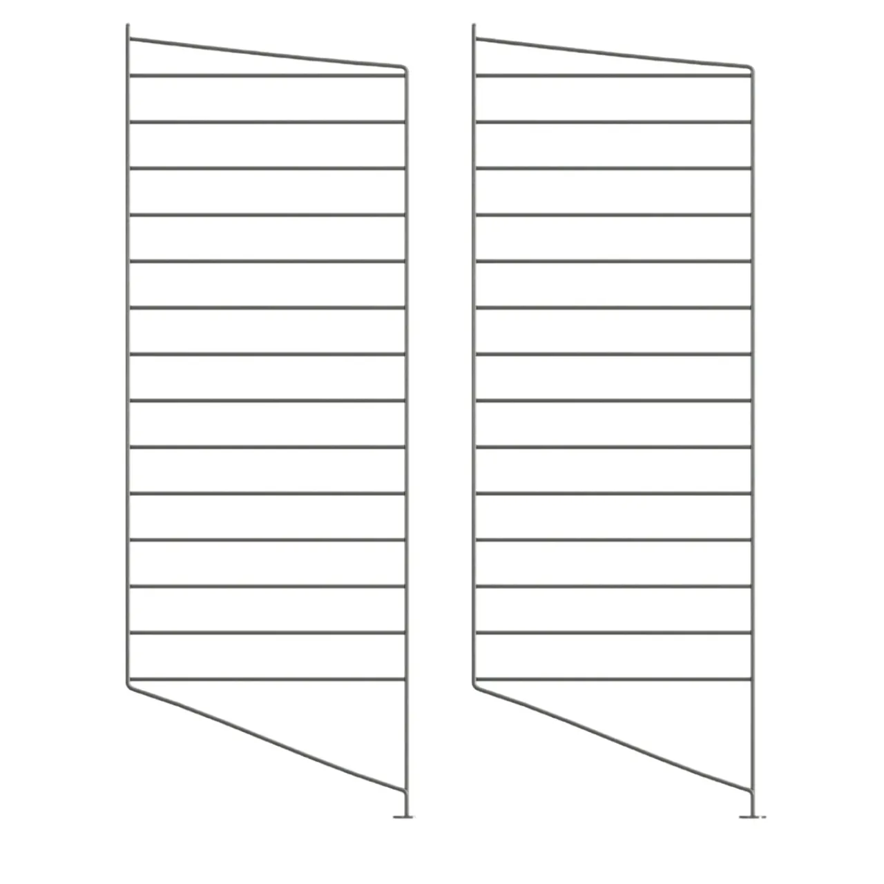 Golvgavel 85x30 2-p Mörkgrå String Gavlar