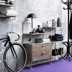 Clearance Golvgavel 115x30 2-p svart String Gavlar