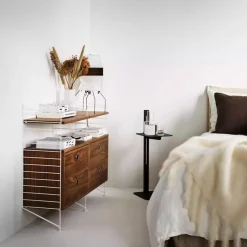 Outlet Golvgavel 85x30 1-p svart String Gavlar