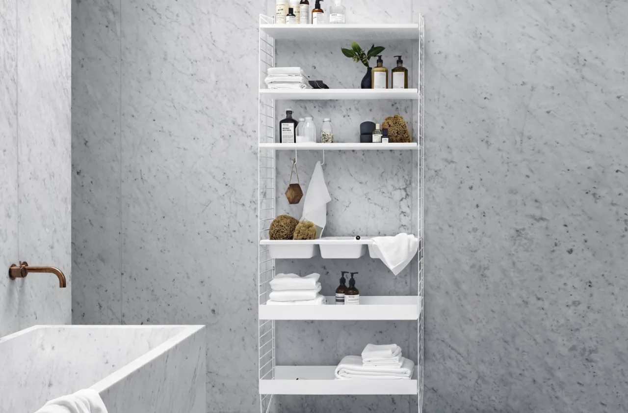 Clearance Golvgavel 200x30 2-p vit String Gavlar