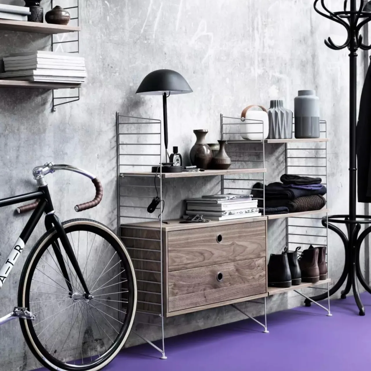 Clearance Golvgavel 115x30 2-p vit String Gavlar