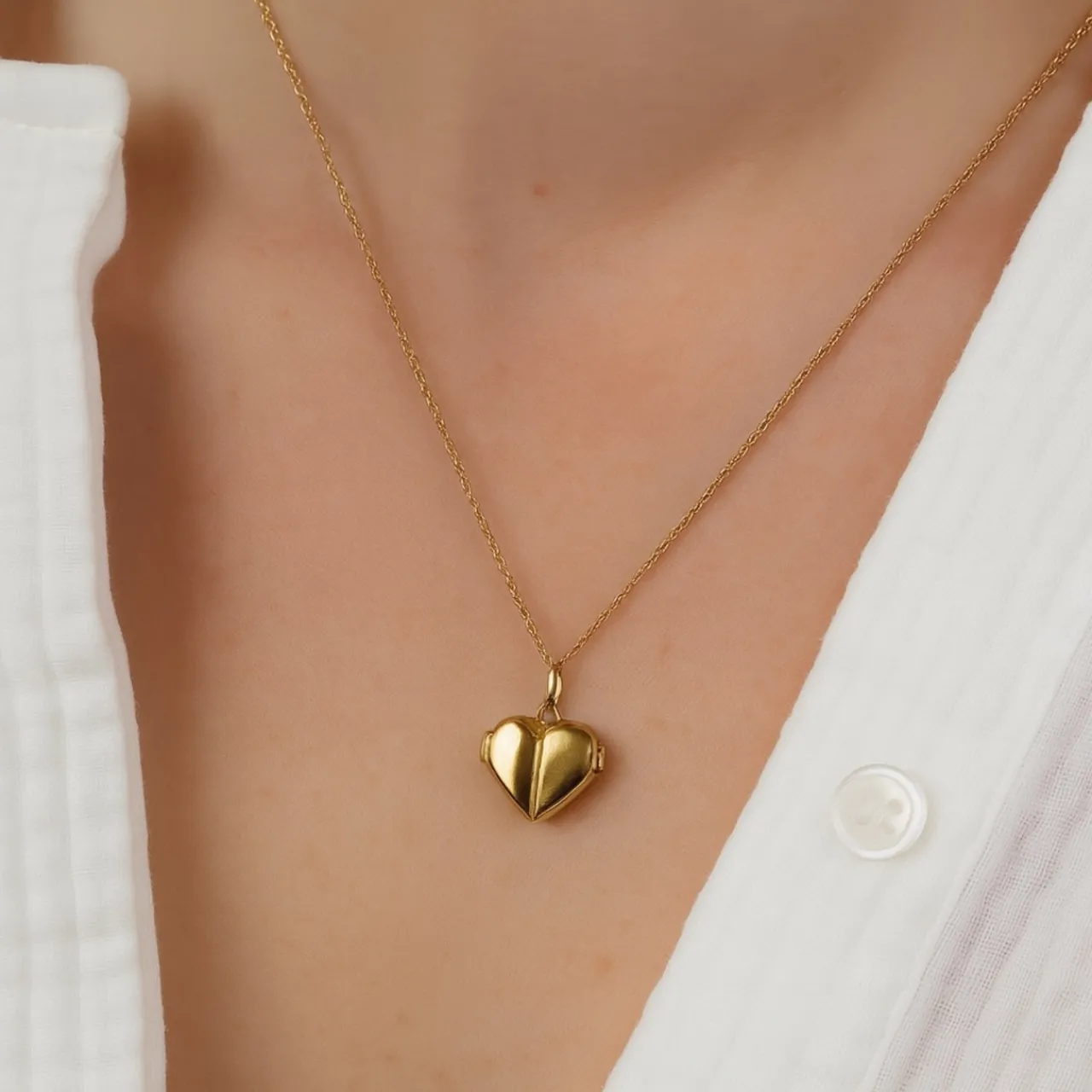 Sale Halsband Hjärta medaljong guld Halsband Silver|Halsband Guld