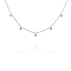 Sale Halsband Knappkorall "multidrop" 40-45cm Halsband Silver|Smycken Dam