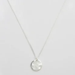 Hot Halsband Minimalistica Hammered Silver Halsband Silver