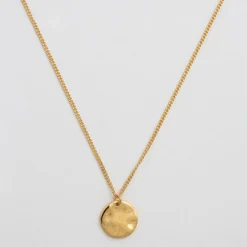 Sale Halsband Minimalistica Hammered Guld Halsband Guld