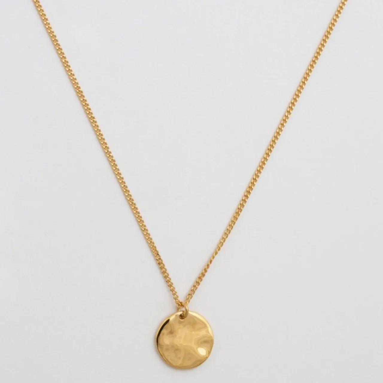 Sale Halsband Minimalistica Hammered Guld Halsband Guld