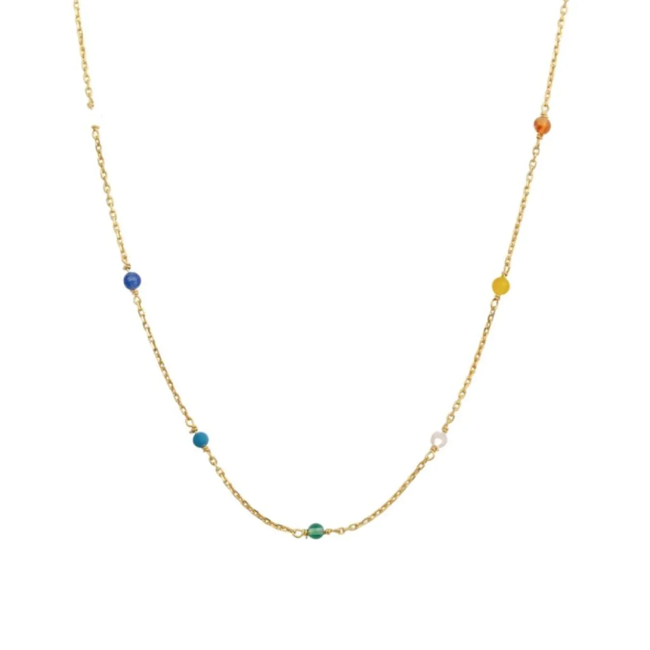 Best Halsband Santa Monica 42cm Multi Guld Halsband Guld