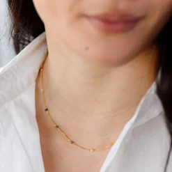 Best Halsband Santa Monica 42cm Multi Guld Halsband Guld