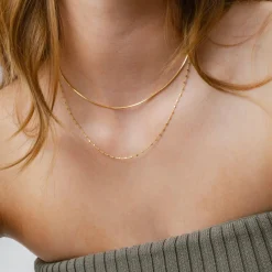 New Halsband Sheer Mirror Guld Halsband Guld|Smycken Dam