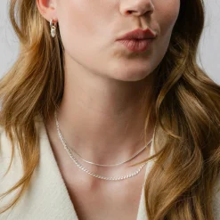 Hot Halsband Sheer Mirror Silver Halsband Silver|Smycken Dam