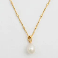 Clearance Halsband Treasure Single Pearl Guld Halsband Guld