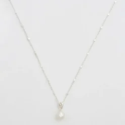 Outlet Halsband Treasure Single Pearl Silver Halsband Silver
