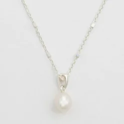 Outlet Halsband Treasure Single Pearl Silver Halsband Silver