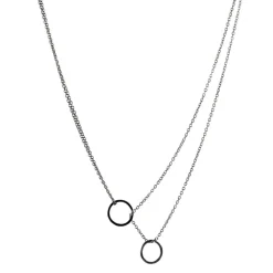 Best Halsband två ringar Halsband Silver