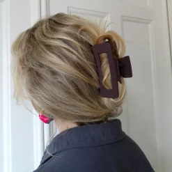 Discount Hårklämma Jasmine Medium 10 cm Choklad Hårklämma