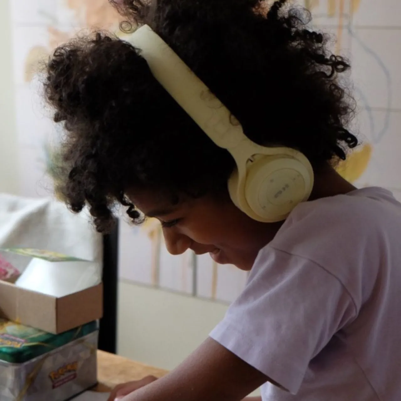 Clearance Hörlurar Trådlösa Gul Barn Leksaker