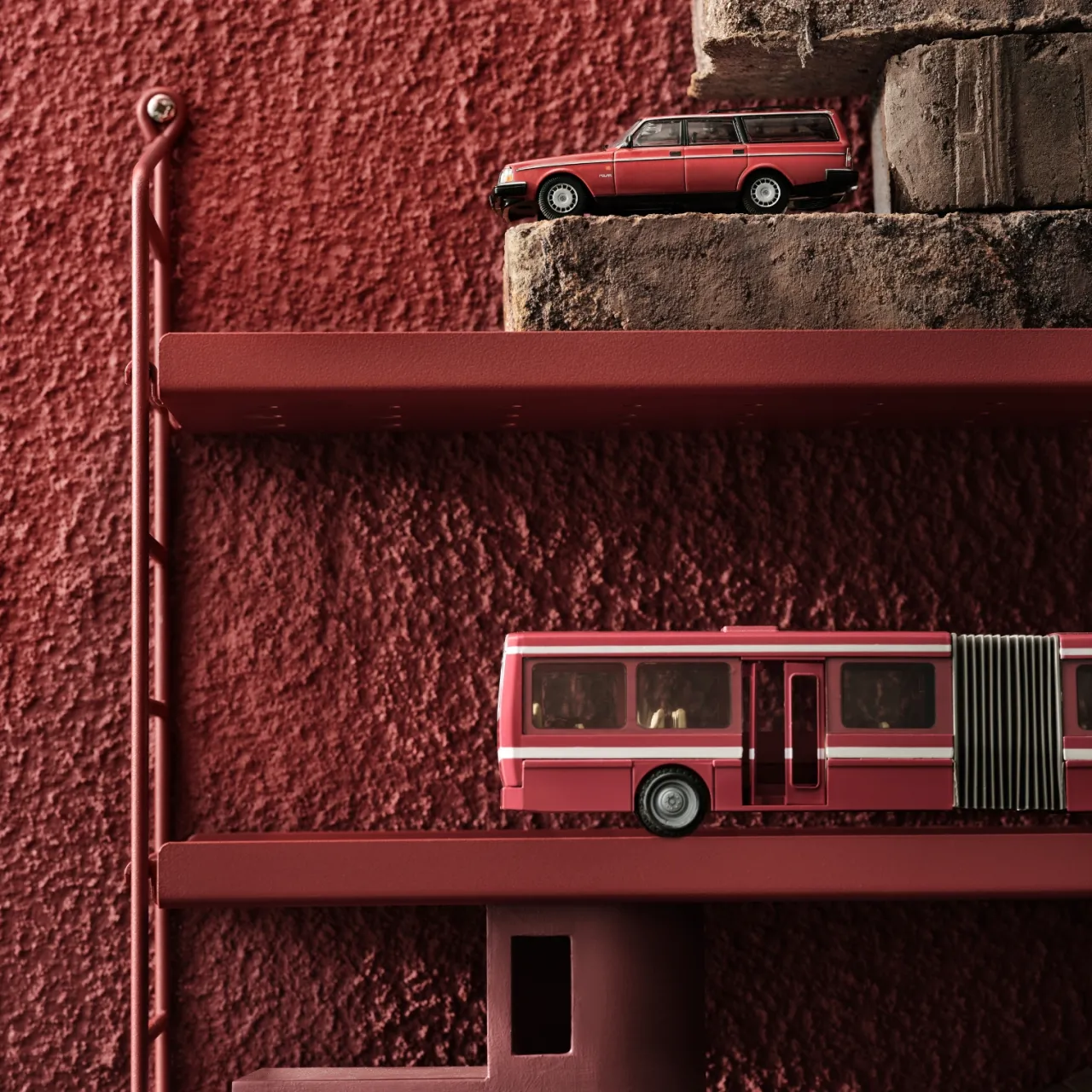 Discount Hylla Pocket String Metall Oxtorgsröd Stringhylla Pocket|Hyllor