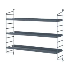 Discount Hylla Pocket String Metall Sergelgrå Stringhylla Pocket|Hyllor