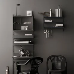 Discount Hylla Pocket String Metall Sergelgrå Stringhylla Pocket|Hyllor