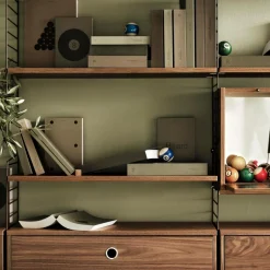 Discount Hyllplan 58x30 3-p valnöt String Hyllplan