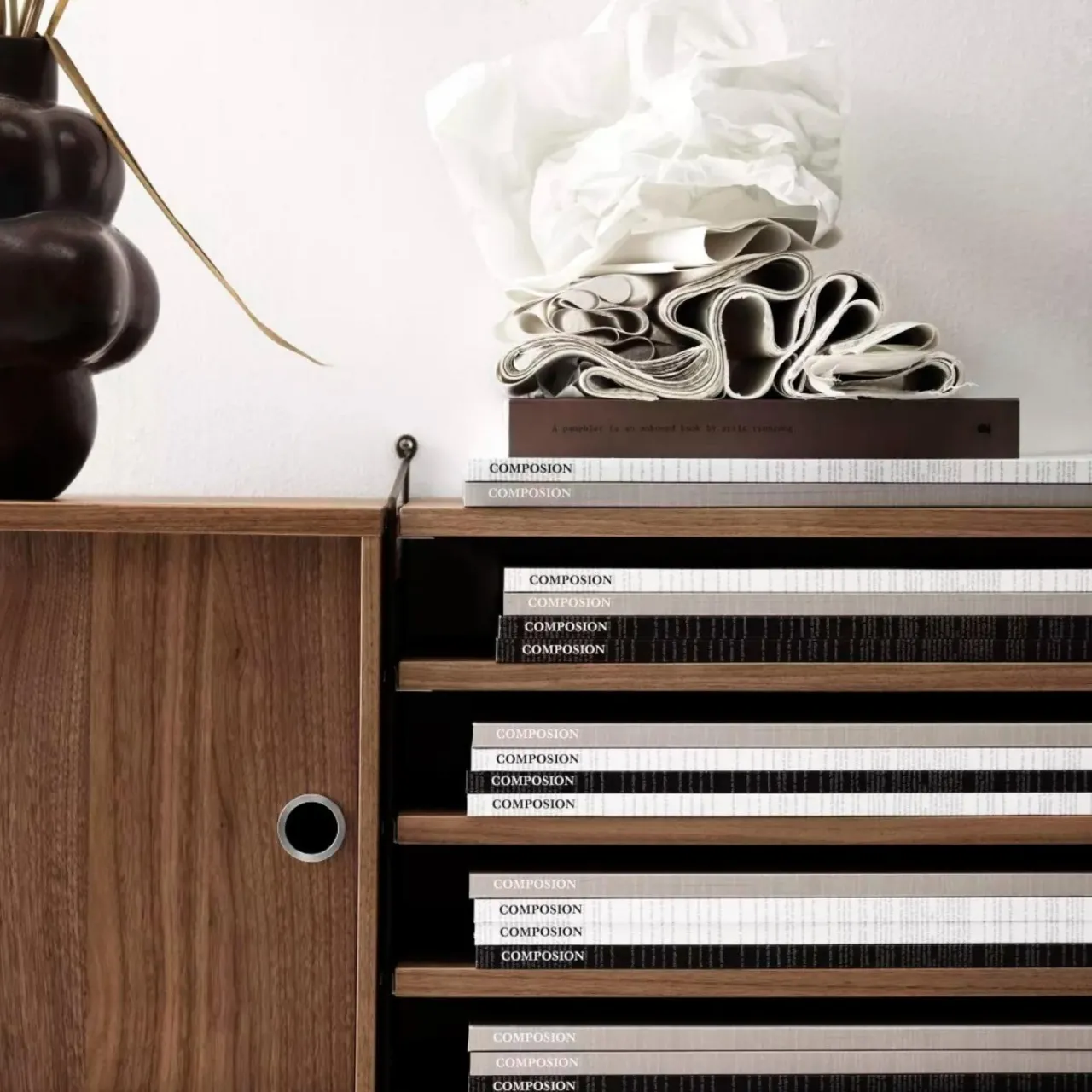 Sale Hyllplan 78x20 3-p valnöt String Hyllplan