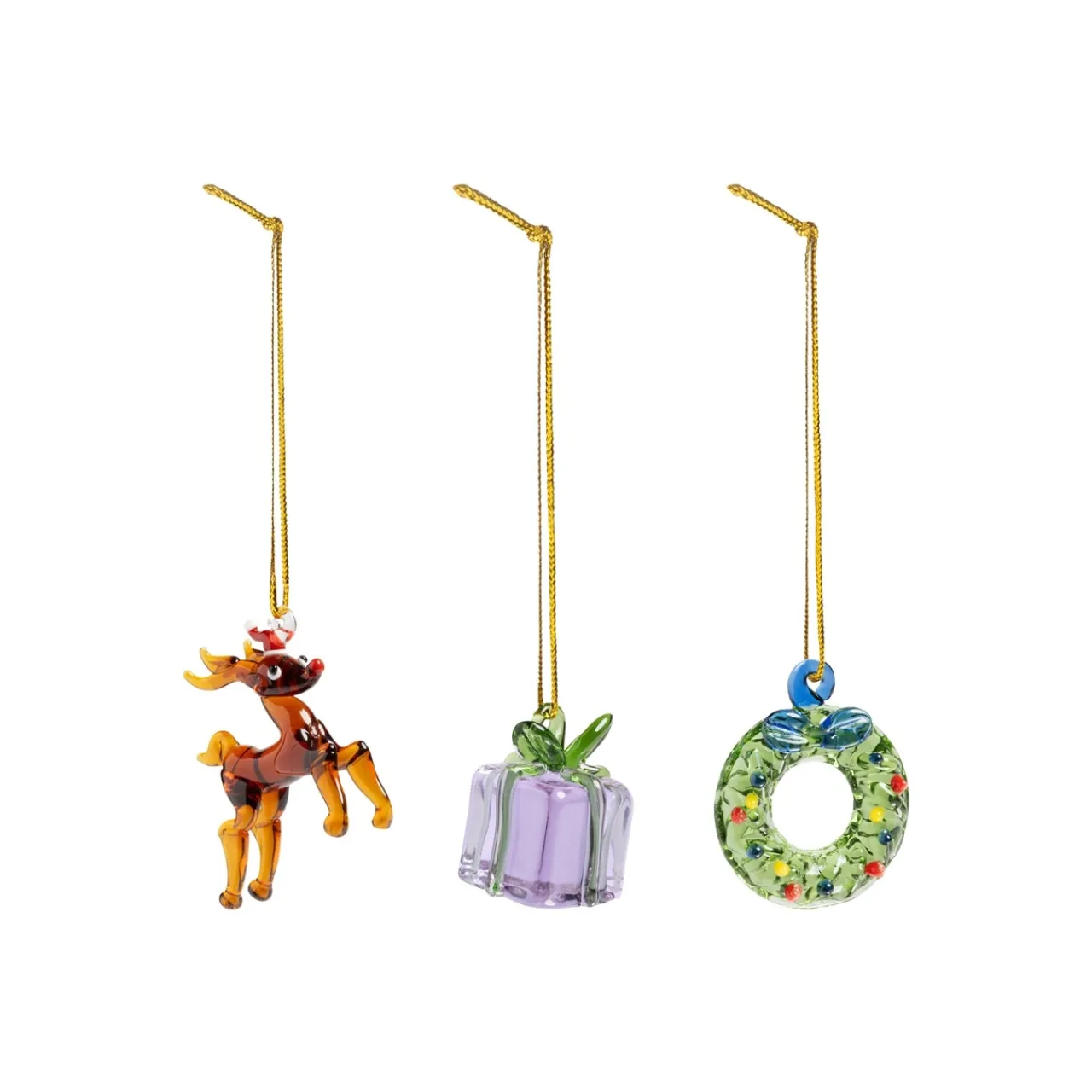 Outlet Julgransprydnad Merry #1 set of 3 Till Julklappsspelet|Novent