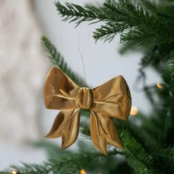 Clearance Julhänge Star Bow 10x10cm Gold Till Julklappsspelet|Novent