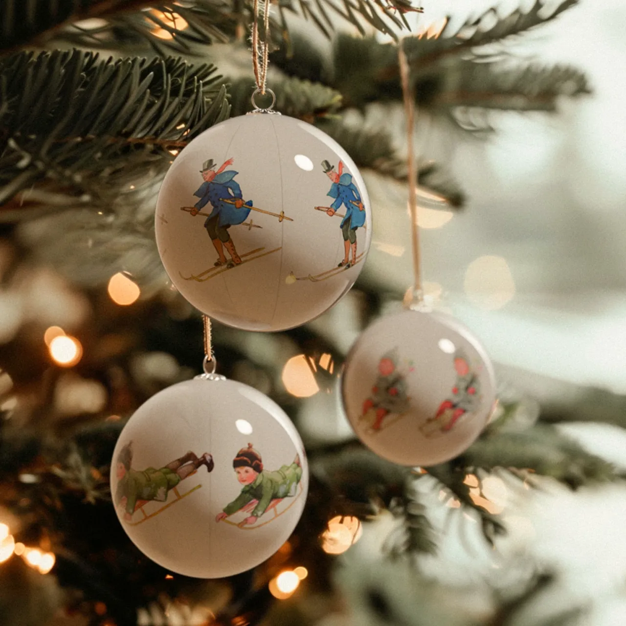New Julkulor Farbror Blå etc 3-p Julgranskulor|Adventspresenter