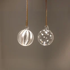 Outlet Julkulor Mönstrade 2-p 6cm Vit Julgranskulor|Julfavoriter